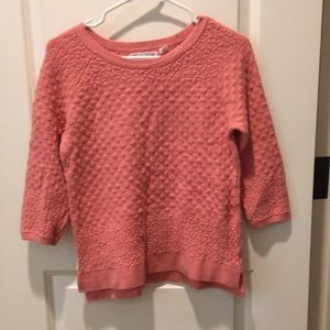 Anthropologie Field Flower women pullover detail SWEATER 3/4 sleeves size S